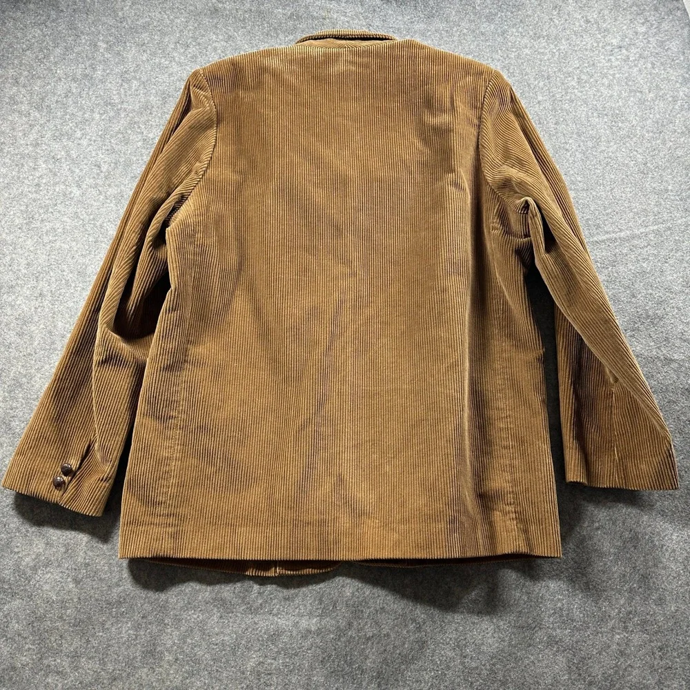 Vtg Abercrombie & Fitch Corduroy Blazer Mens L Brown 3-Button Sport Coat Jacket